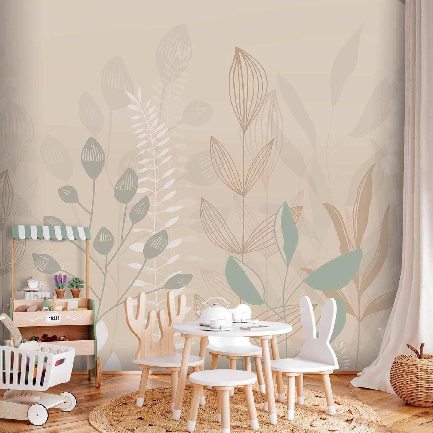 Fototapete - Pastel and Beige Glade Artgeist