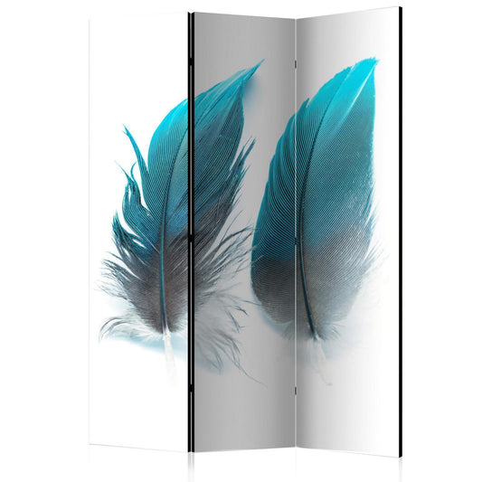 Paravent - Blue Feathers Artgeist