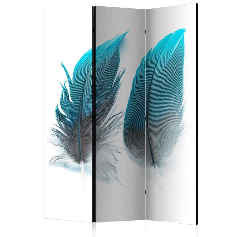 Paravent - Blue Feathers Artgeist