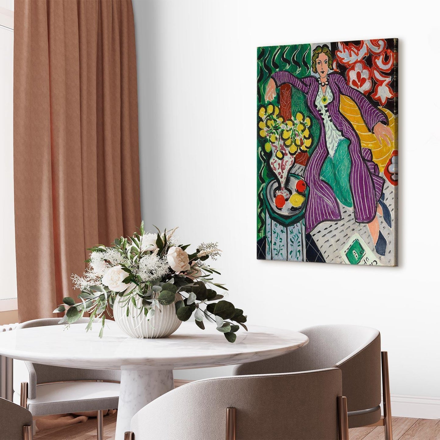 Leinwandbild - Henri Matisse – Woman in a Purple Coat