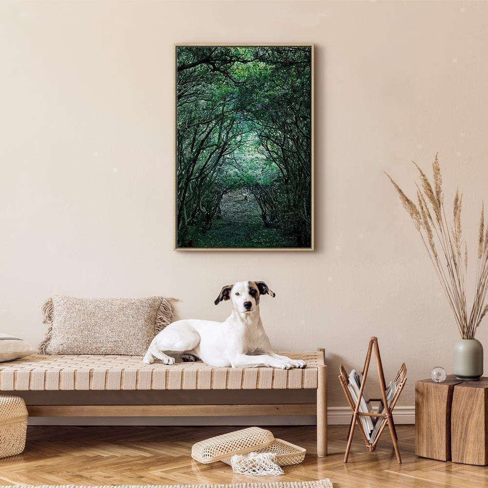 Leinwandbild - Green Pergola (1 Part) Vertical