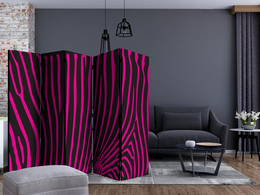 Paravent - Zebra pattern (violet) II Artgeist