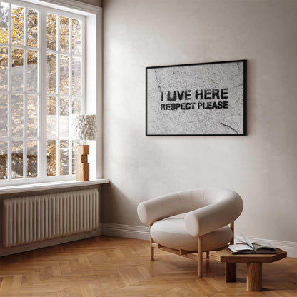 Poster - I Live Here, Respect Please Artgeist