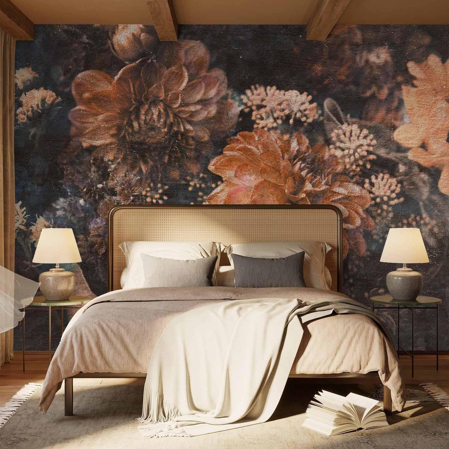 Fototapete - Retro Flowers - Third Variant