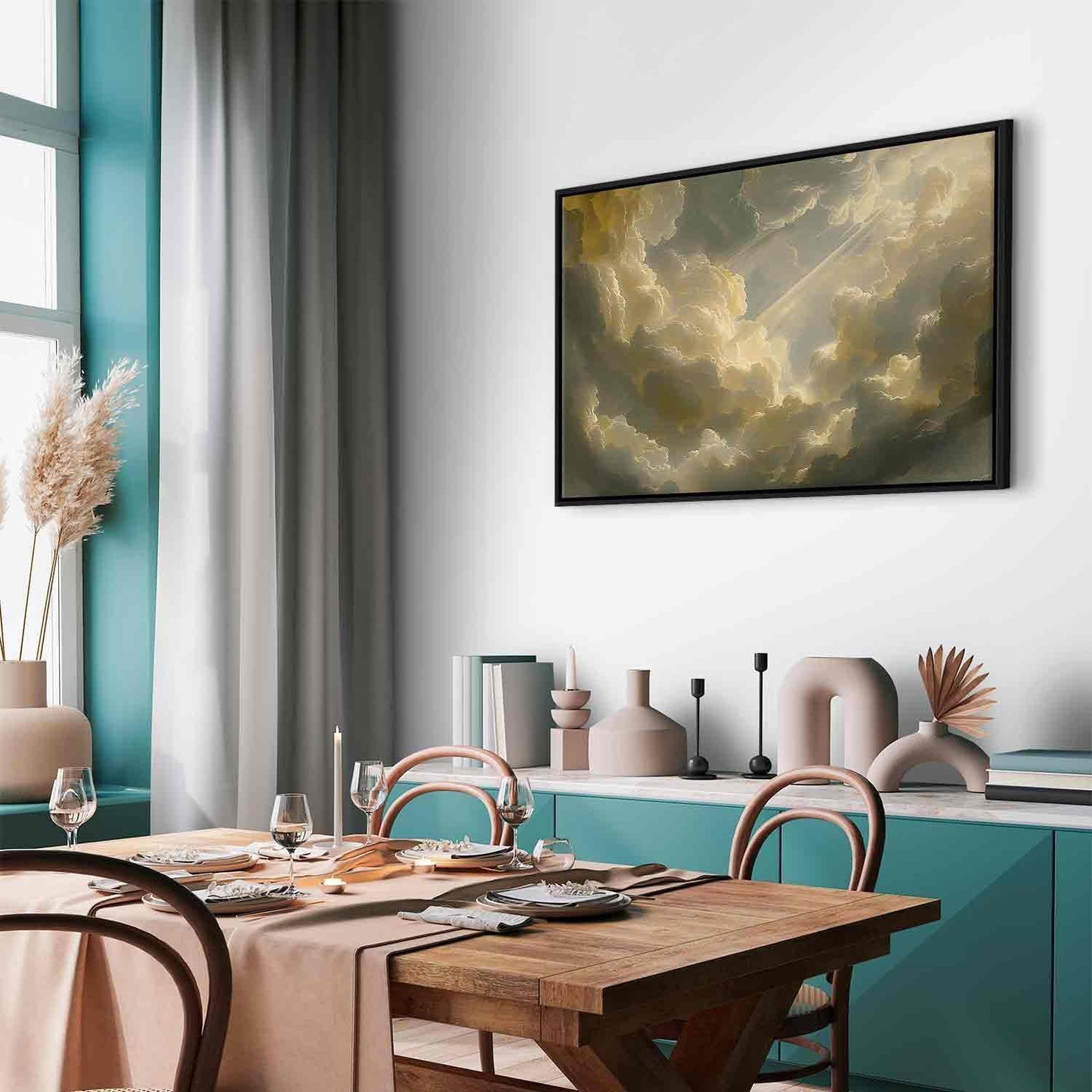 Leinwandbild - Enchanting Play of Colors Against a Backdrop of Clouds