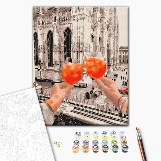Malen nach Zahlen - Toast in Milan