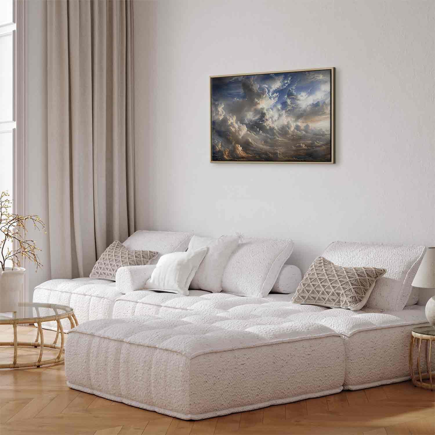 Leinwandbild - Golden Reflections on Clouds Foretelling Dusk Artgeist