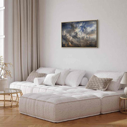 Leinwandbild - Golden Reflections on Clouds Foretelling Dusk Artgeist