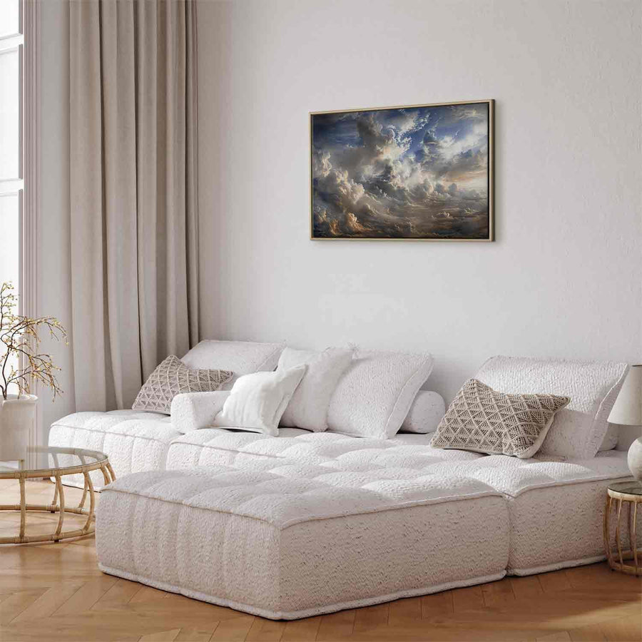 Leinwandbild - Golden Reflections on Clouds Foretelling Dusk Artgeist