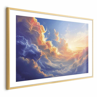 Poster - Sunset Over a Cloudy Sea: A Wonderful Symphony of Colors