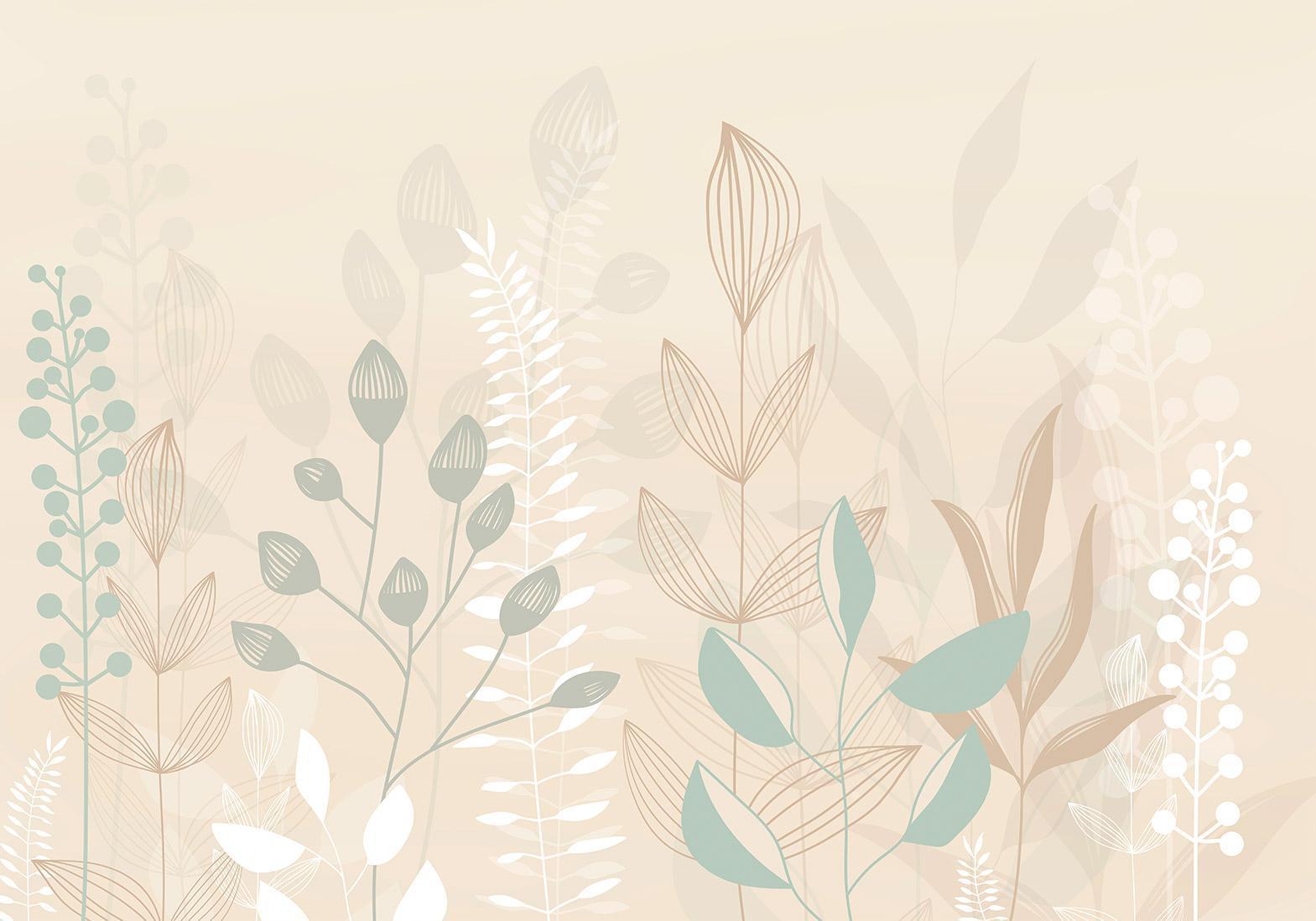 Fototapete - Pastel and Beige Glade Artgeist