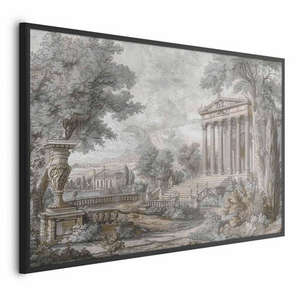 Poster - Temple on the Hill - Greek Architecture in Muted Tones