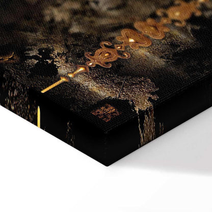 Leinwandbild - Golden Lion (5 Parts) Wide