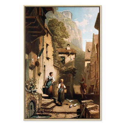 Leinwandbild - Carl Spitzweg – Im Dachstübchen