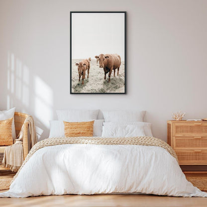 Leinwandbild - Mother and Calf (1 Part) Vertical