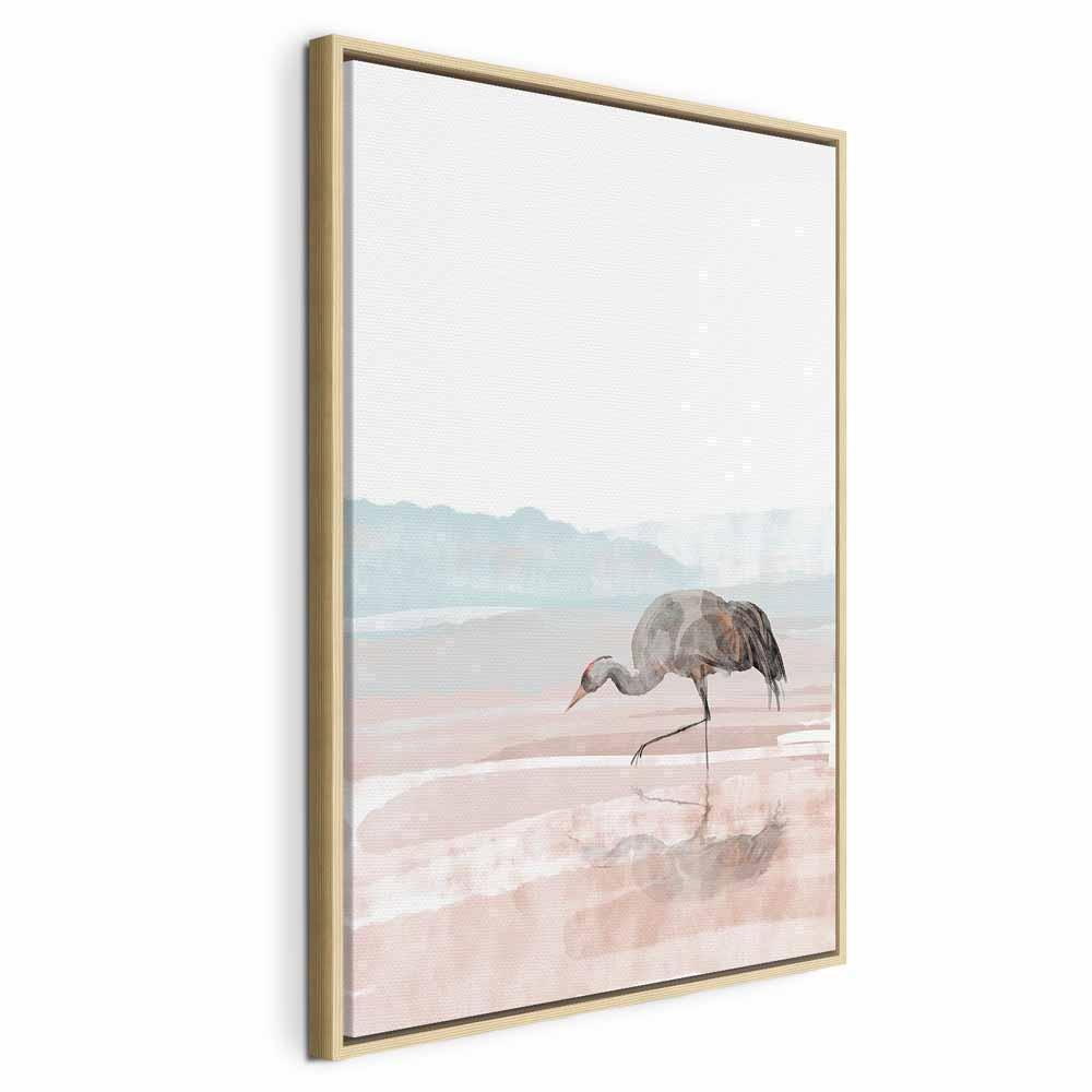 Leinwandbild - Crane in the Morning (1 Part) Vertical