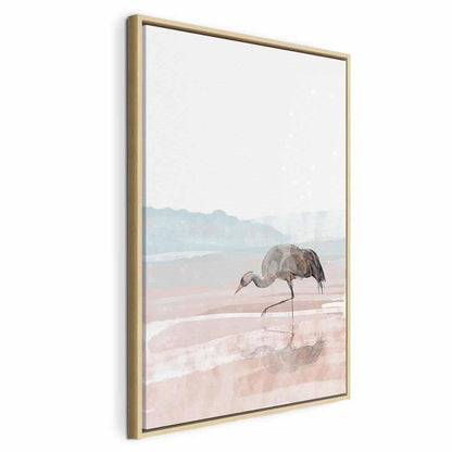 Leinwandbild - Crane in the Morning (1 Part) Vertical