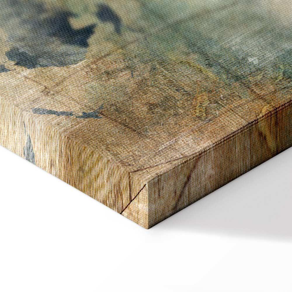 Leinwandbild - Retro Map (5 Parts) Narrow