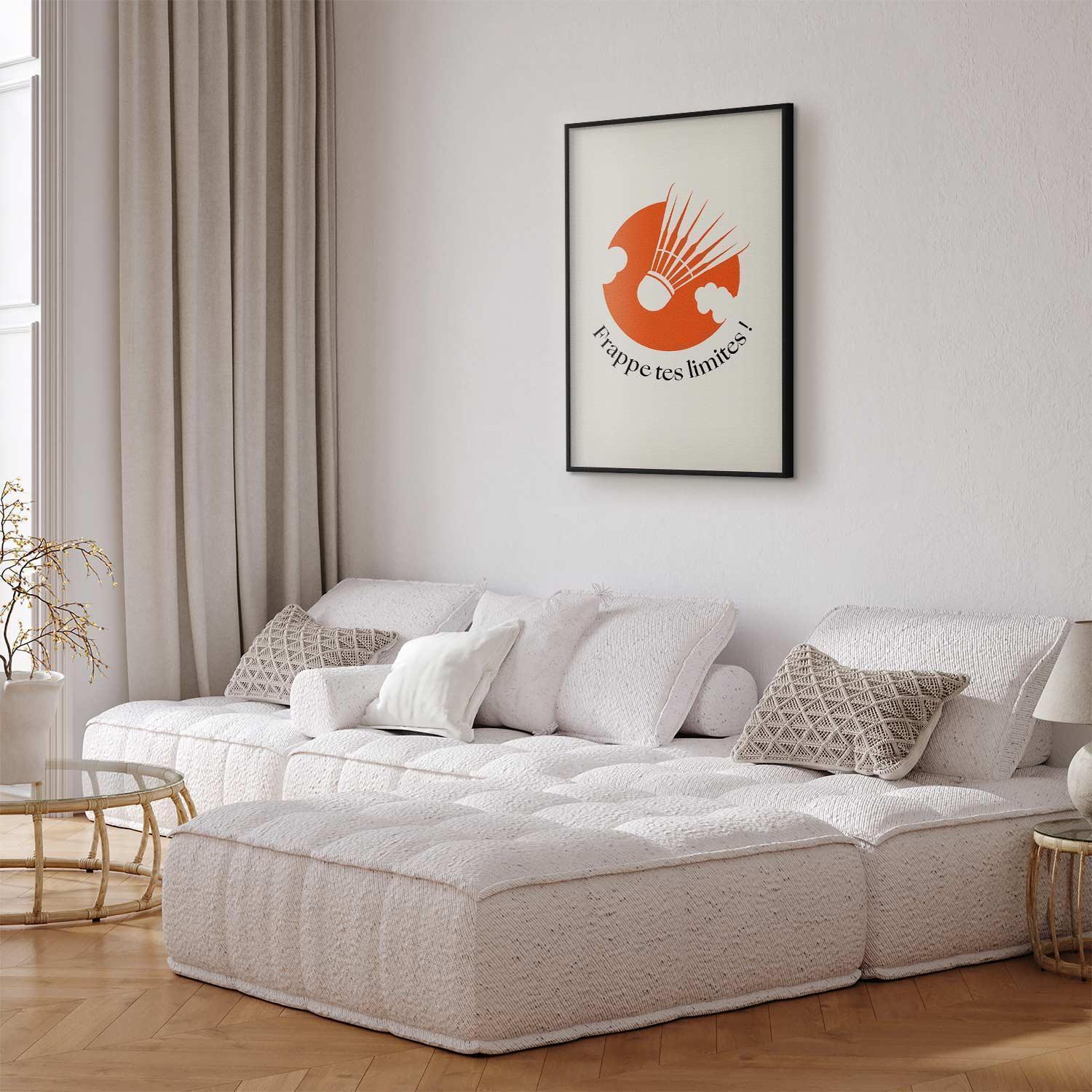 Poster - Shuttlecock Against the Orange Sun Artgeist