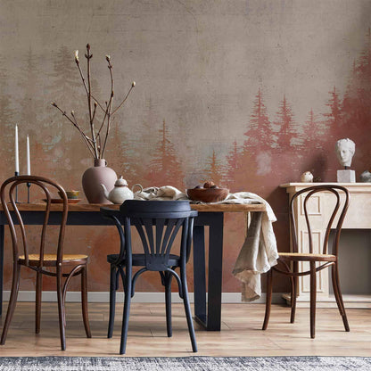 Fototapete - Forest at Sunset