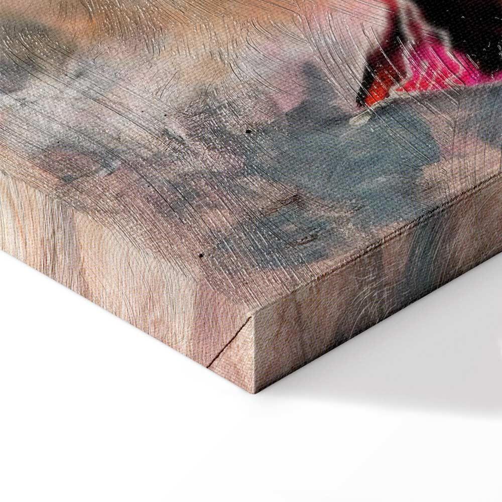 Leinwandbild - Poppies lashed by the wind