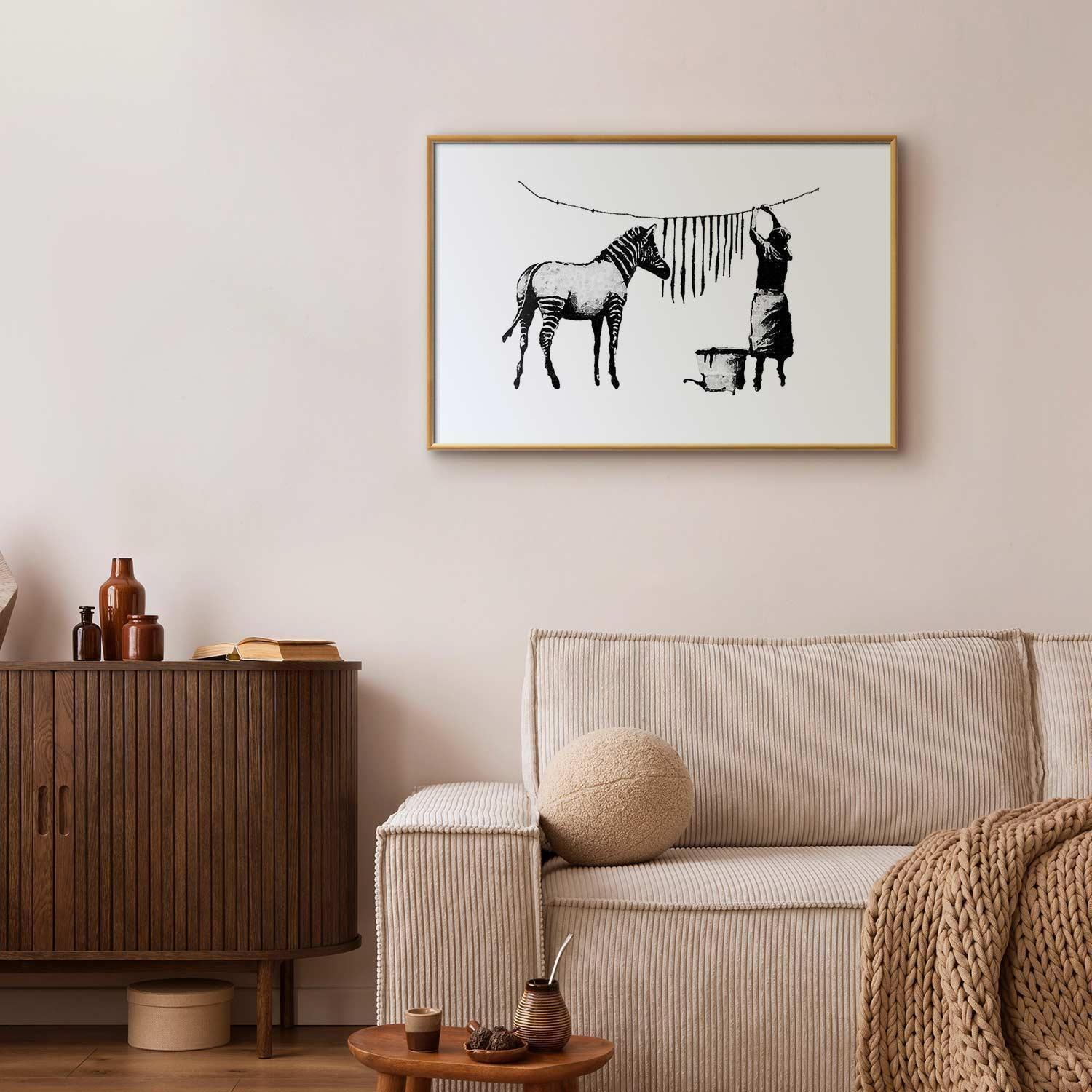 Poster - Banksy: Zebra Washing Artgeist