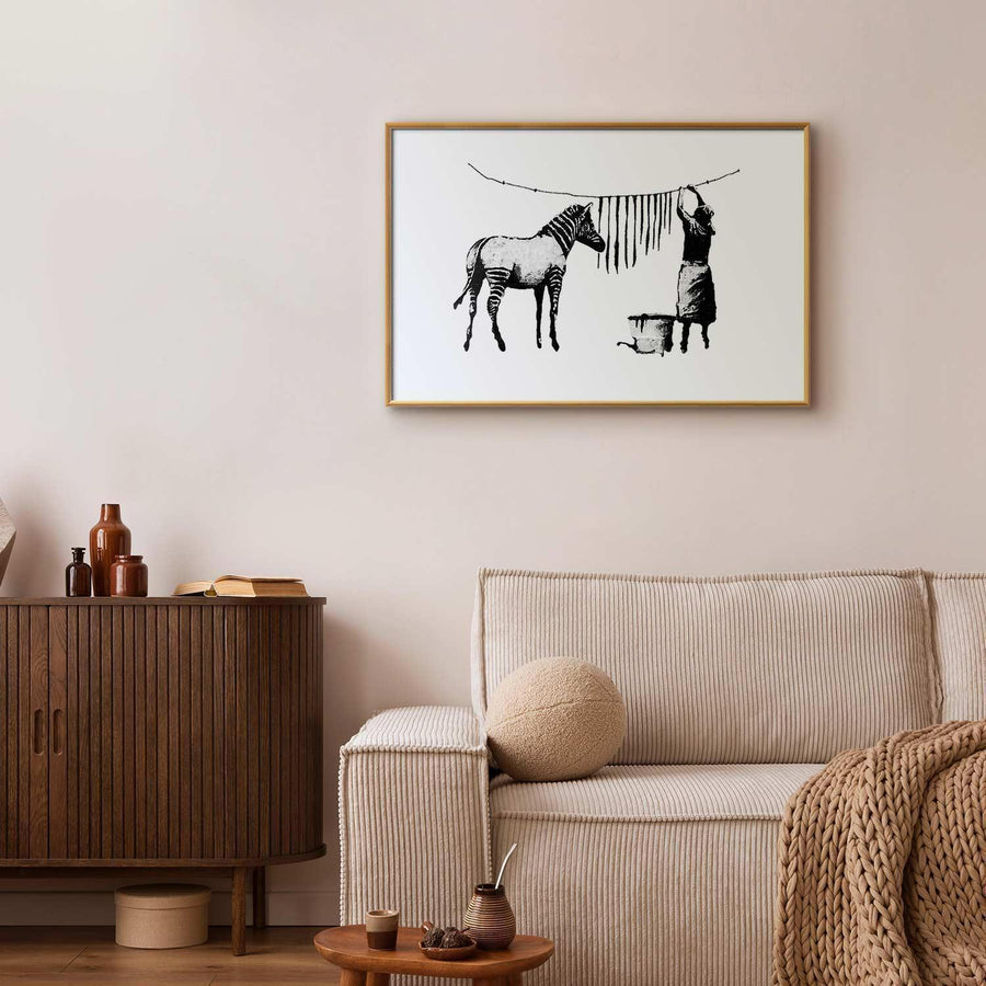 Poster - Banksy: Zebra Washing Artgeist