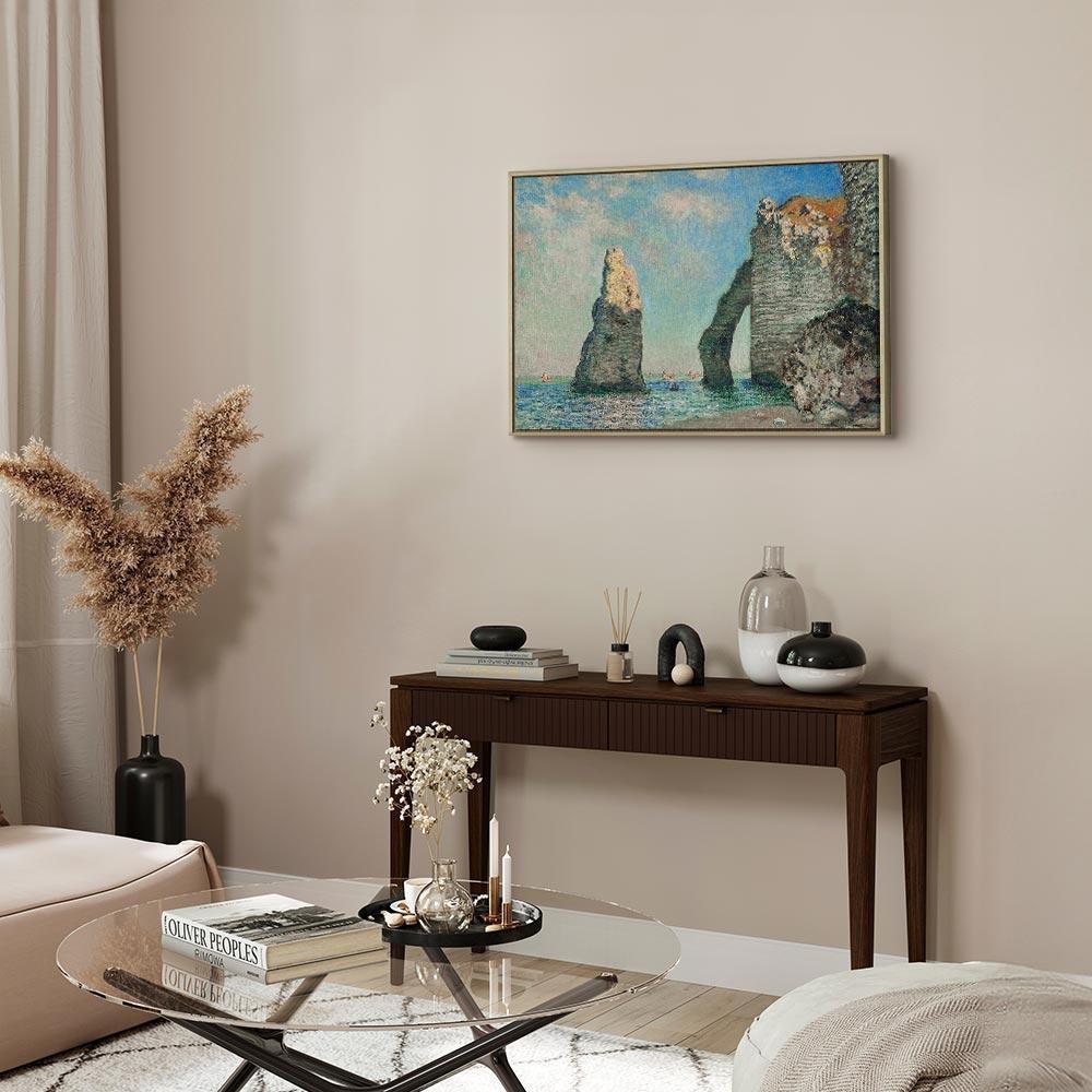 Leinwandbild - Claude Monet – Cliffs at Étretat