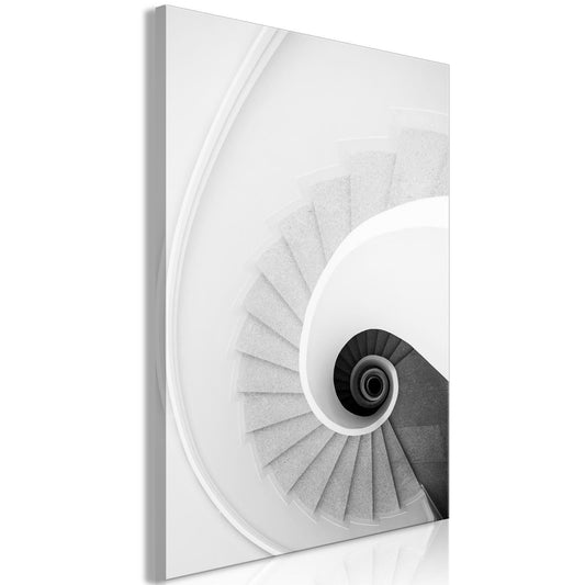 Leinwandbild - White Stairs (1 Part) Vertical Artgeist