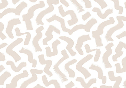 Fototapete - Abstract composition - beige patterns in shapes on a white background Artgeist