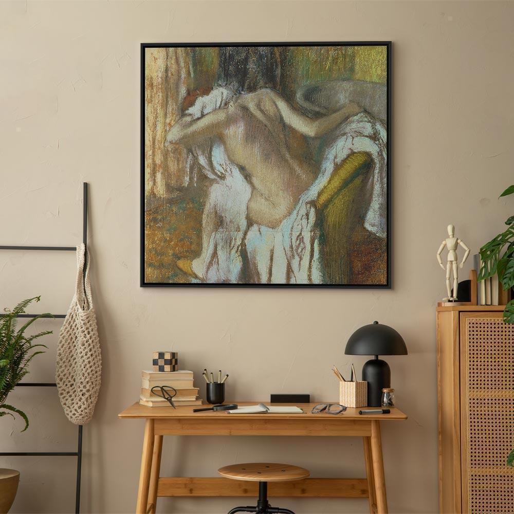 Leinwandbild - Edgar Degas – Woman drying herself