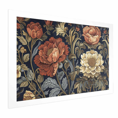 Poster - Tapestry Large Retro Flowers Artgeist