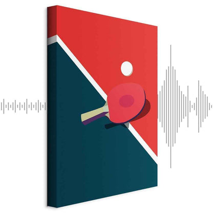 Leinwandbild - Table Tennis - Racket and Ball on the Table