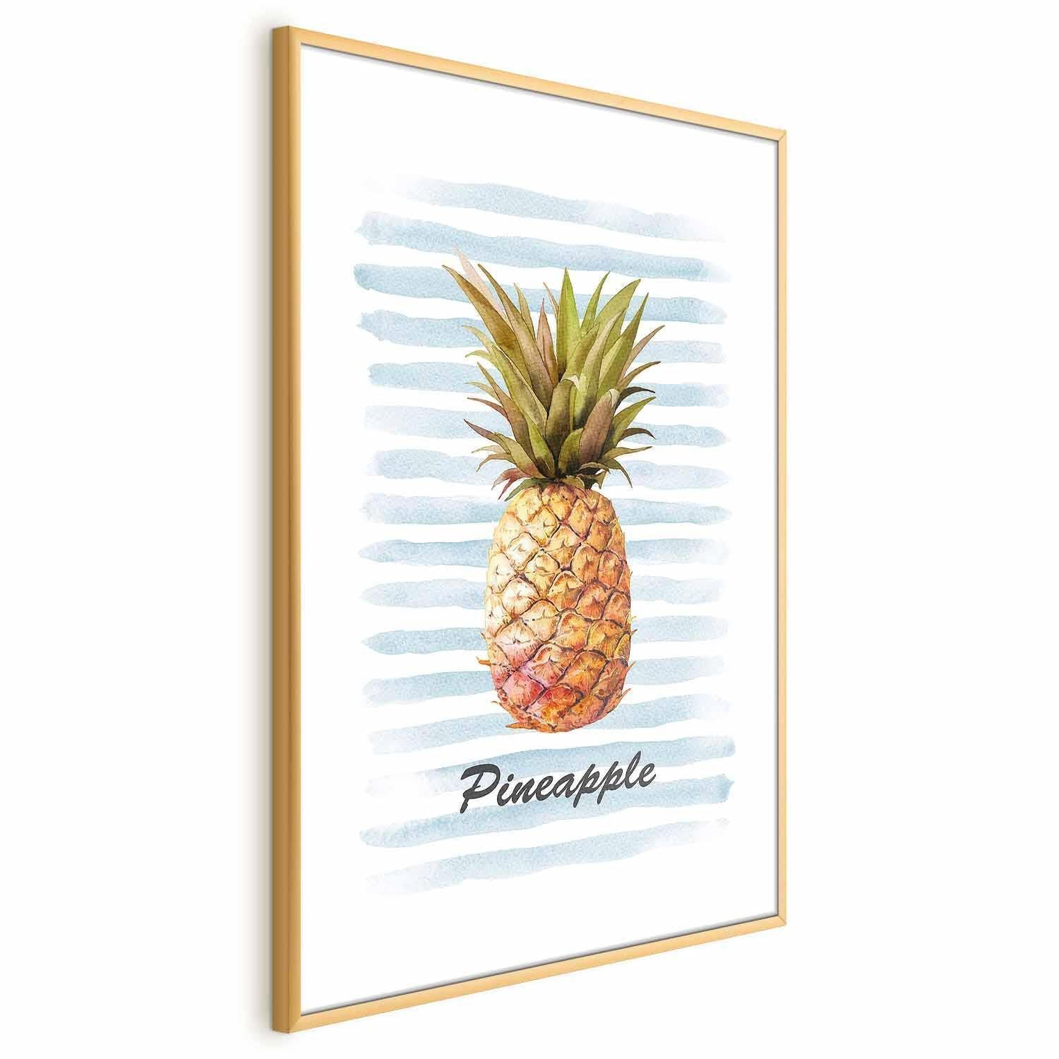 Poster - Pineapple and Stripes Artgeist