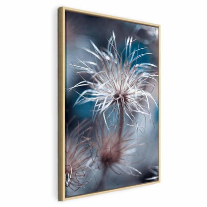 Leinwandbild - Plant in Blues (1 Part) Vertical