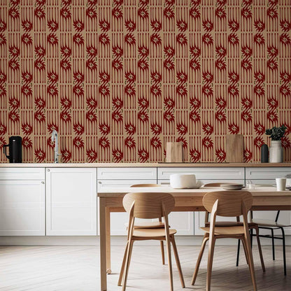 Tapete - Red claws – irregular shapes on a paper background