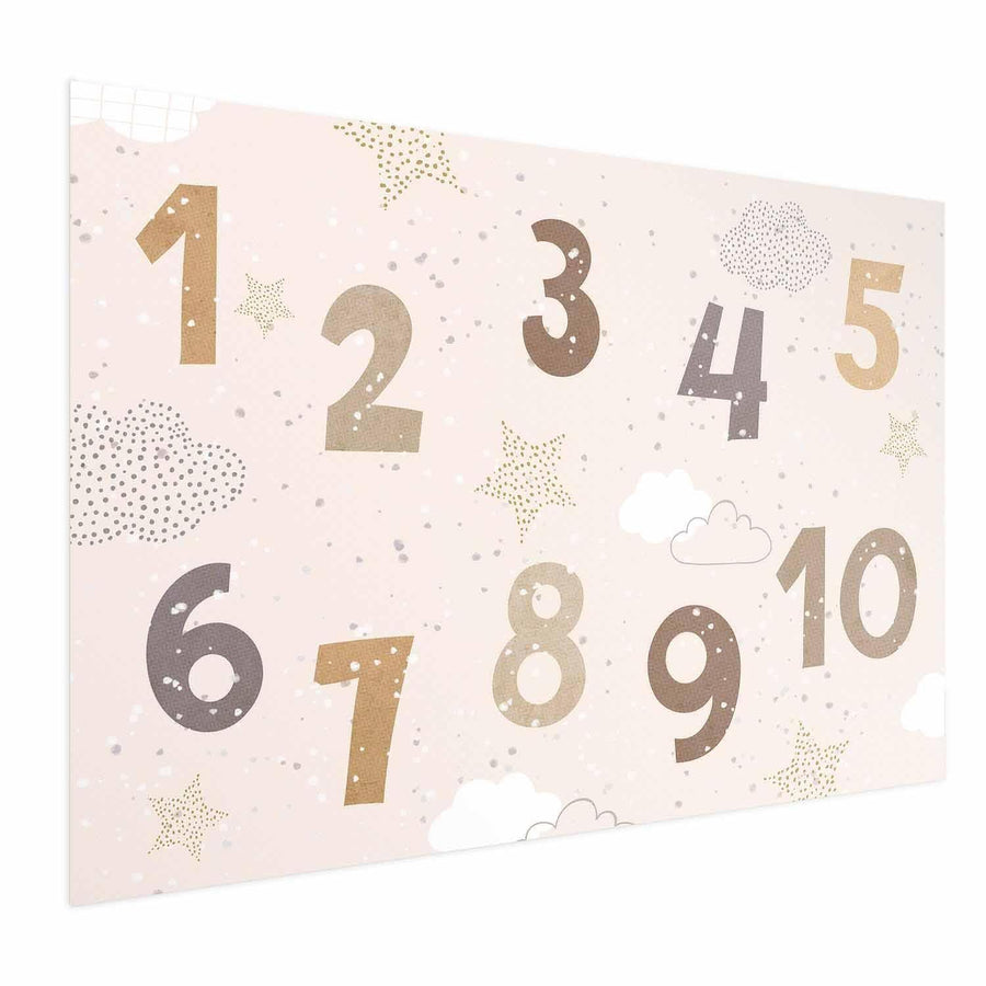 Poster - Numbers with Falling Snow Artgeist