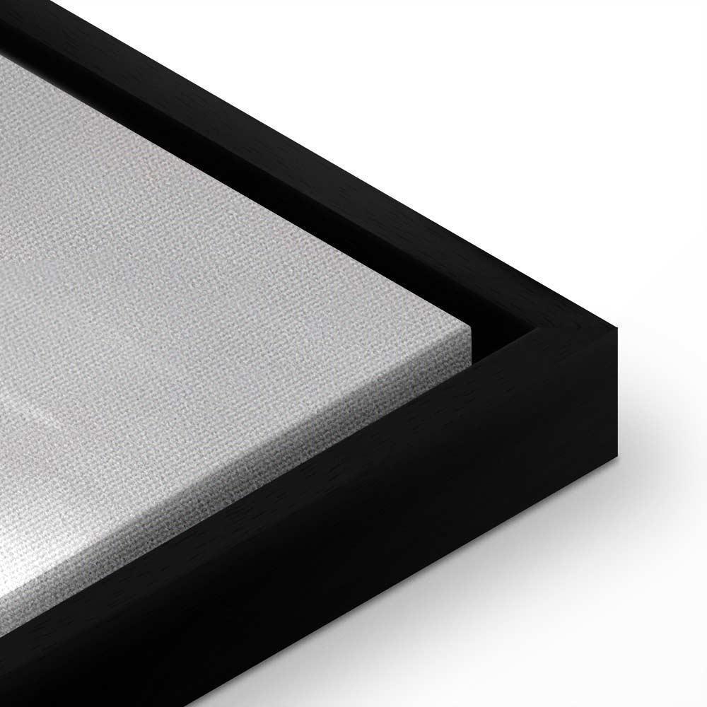 Leinwandbild - Reflection of Colors (1-part) - Sunset in Painted Abstract Background