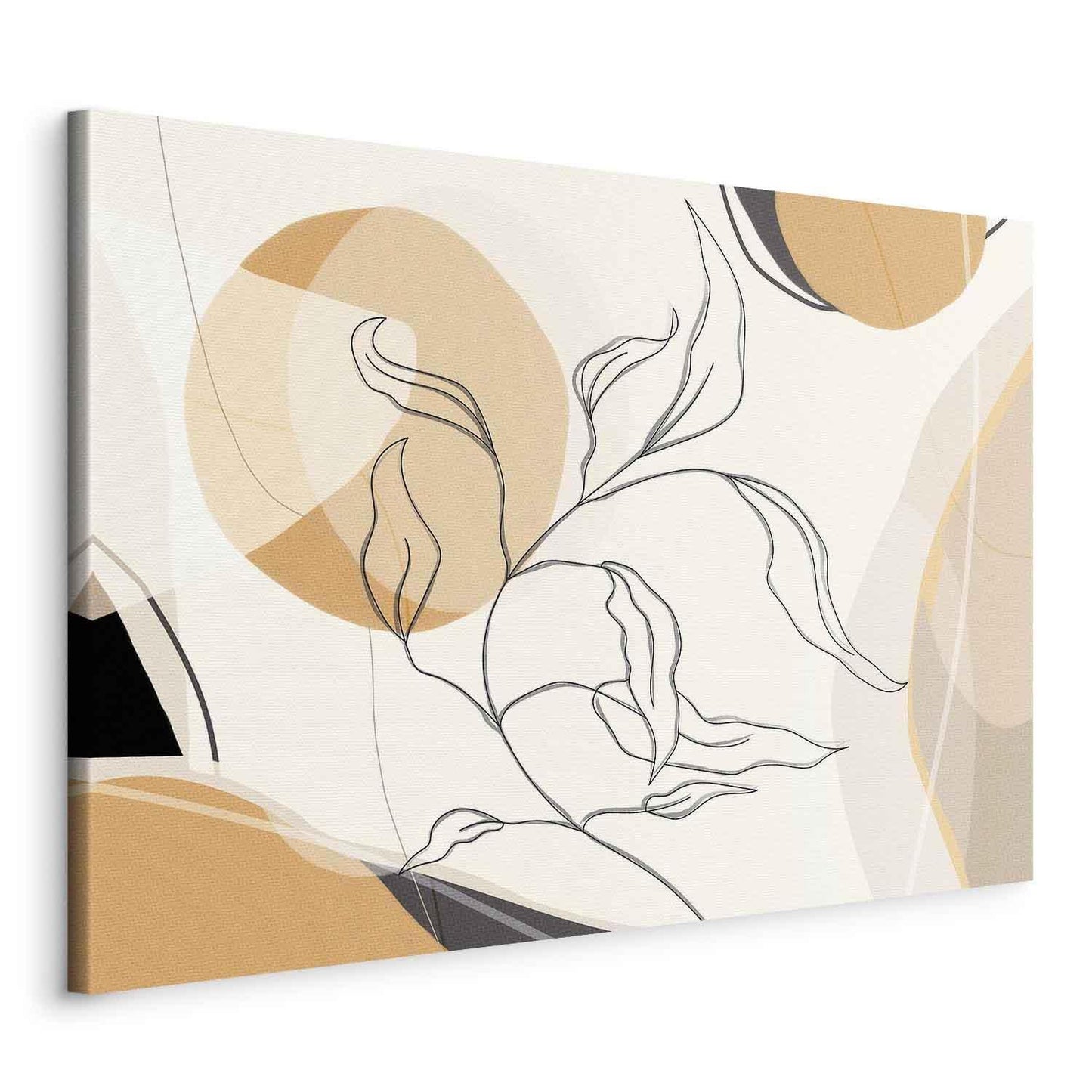 Leinwandbild - Landscape with a leaf