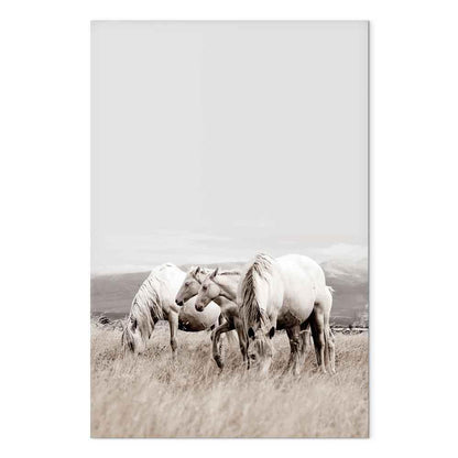 Leinwandbild - White Horses (1 Part) Vertical