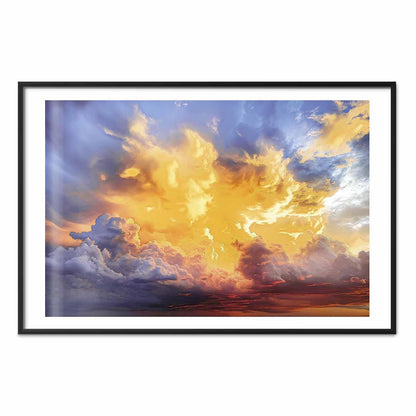 Poster - Beautiful Sunset - clouds in warm shades