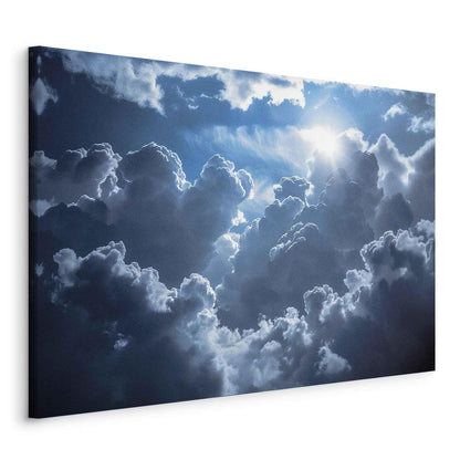 Leinwandbild - Animated Scenery: The Sun Battling with Clouds Artgeist