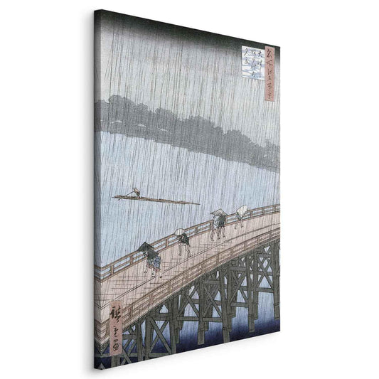 Leinwandbild - Sudden Shower over Shin-Ohashi Bridge and Atake (Ohashi Atake no Yudachi) from the series 'Meisho Edo Hyakkei' (One Hundred Famous Views of Edo) (Utagawa Hiroshige) Artgeist