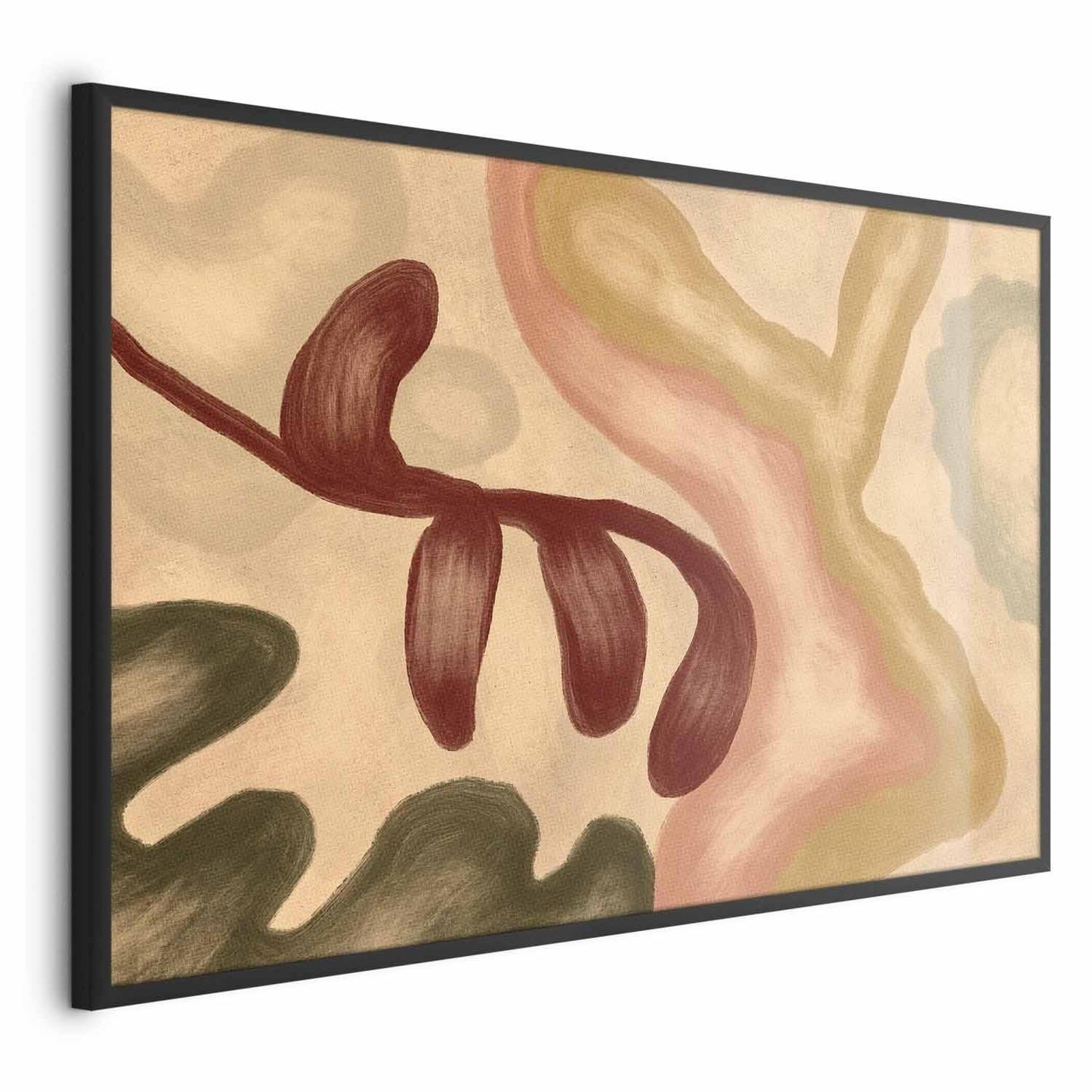 Poster - Colorful Shapes - worn figures in lime wash technique Artgeist
