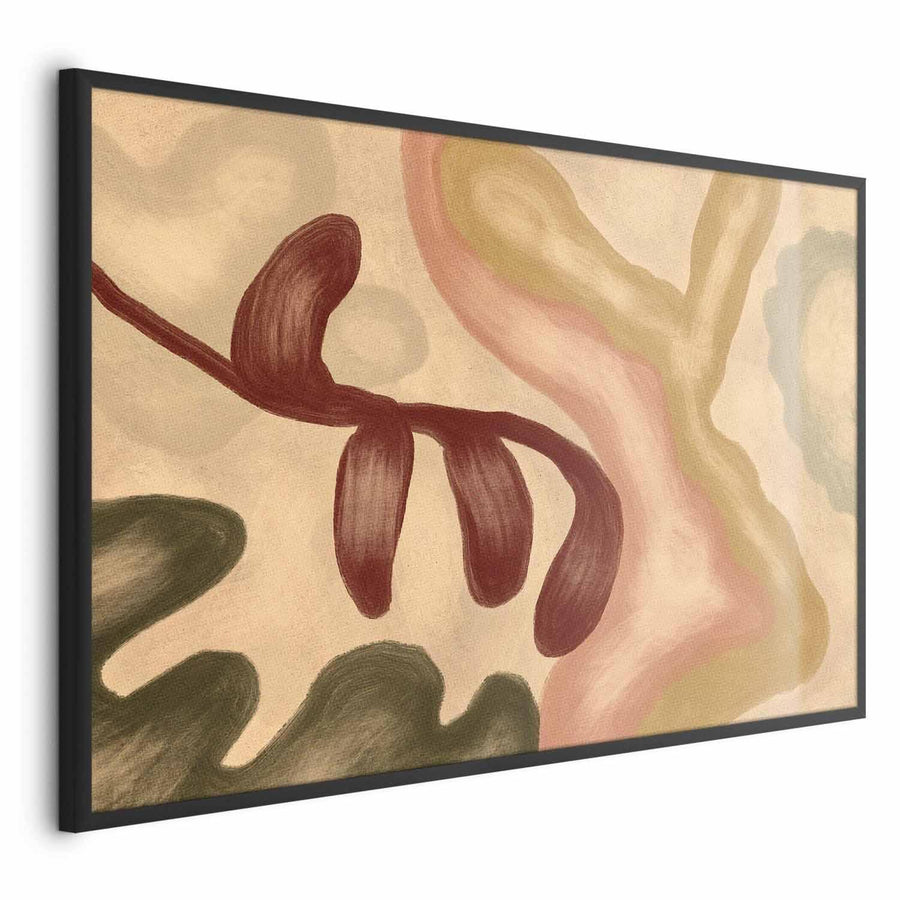 Poster - Colorful Shapes - worn figures in lime wash technique Artgeist