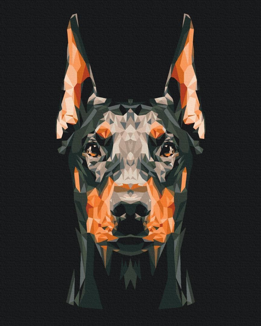 Malen nach Zahlen - Focused Doberman