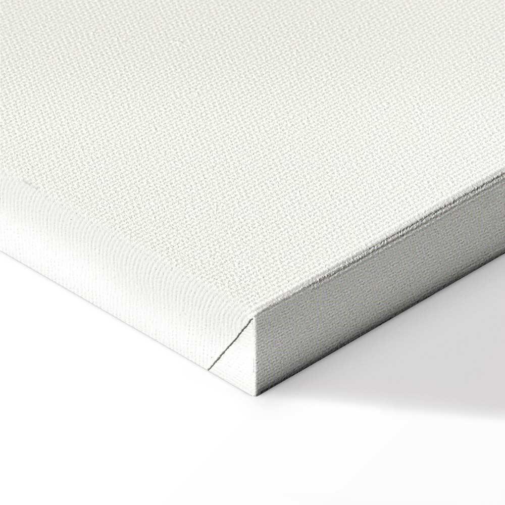 Leinwandbild - Black Graphic Drawing of the Eiffel Tower on a Cream Background