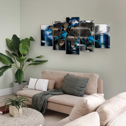 Leinwandbild mit azurblauem Akzent – Modern & stilvoll