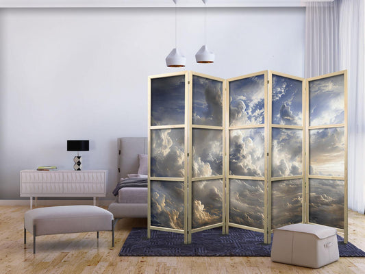 Japanischer Paravent - Golden Reflections on Clouds Foretelling Dusk Artgeist