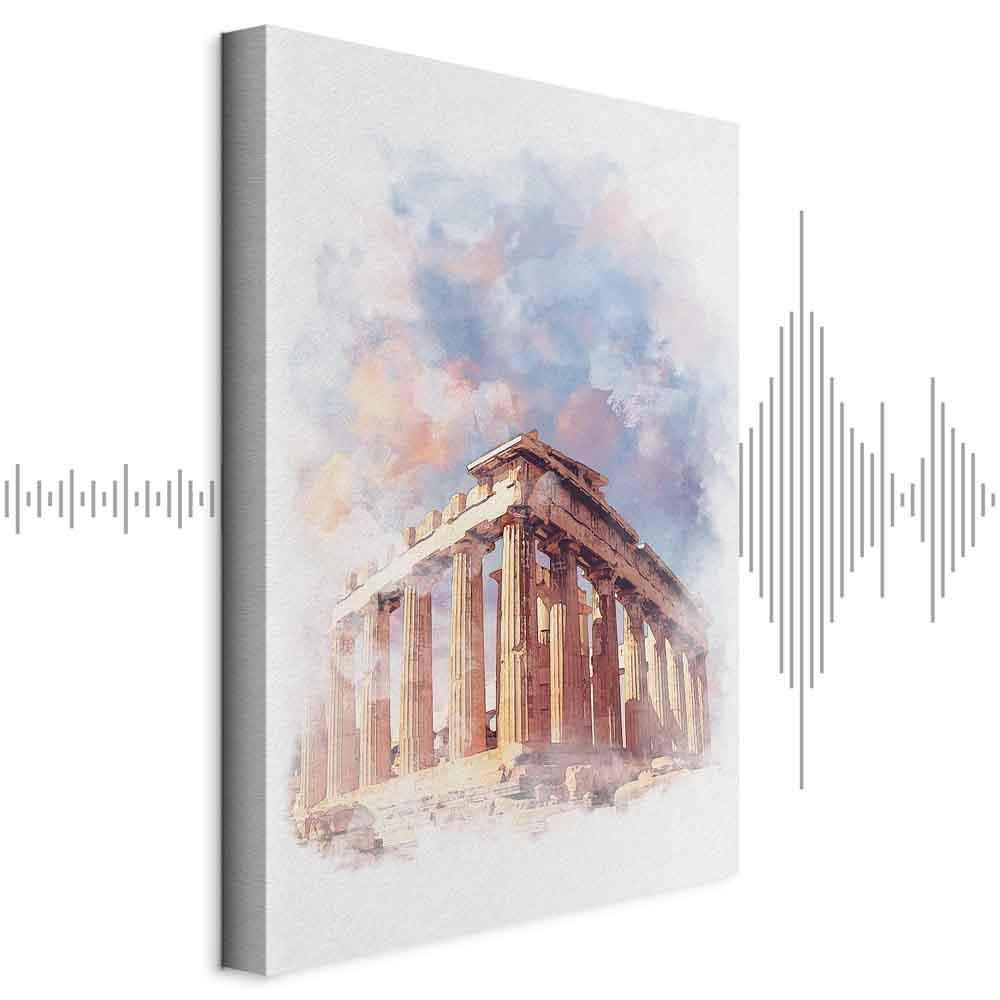 Leinwandbild - Painted Parthenon (1 Part) Vertical